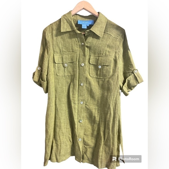 DONCASTER SPORT 100% linen shirt - Picture 1 of 5